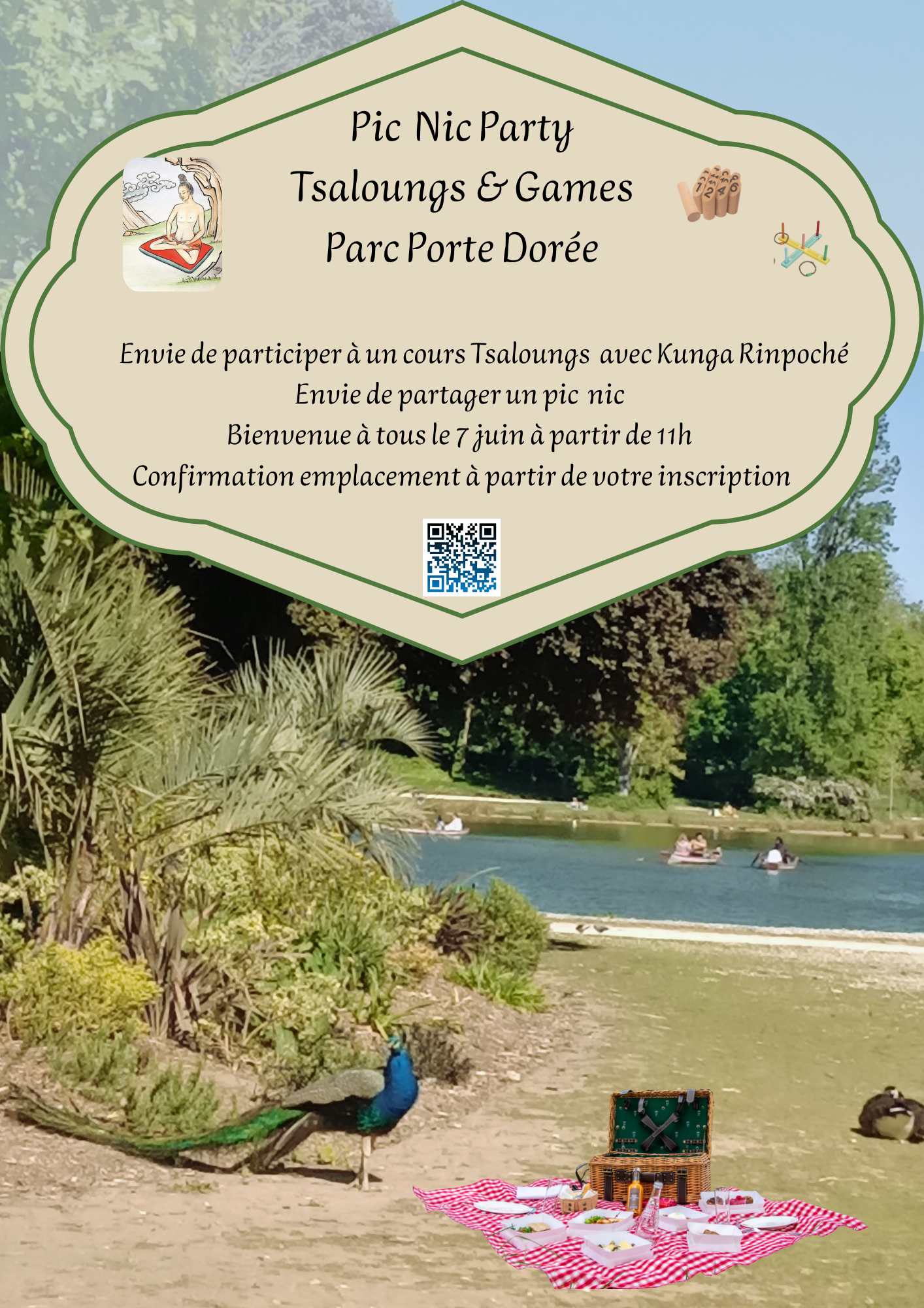 envie de participer à un cours tsaloungs avec kunga rinpoché envie de partager un pic nic bienvenue à tous le 6 juin à partir de 11h confirmation lieu à partir de votre inscription